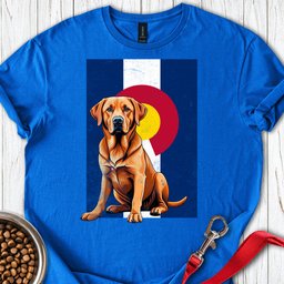 Fox Red Labrador Colorado Flag T Shirt Gift For Dog Lover