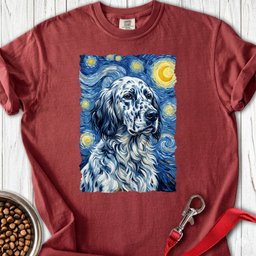 English Setter Van Gogh Premium Tee Gift For Dog Lover