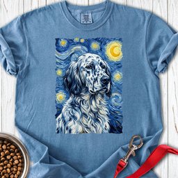 English Setter Van Gogh Premium Tee Gift For Dog Lover