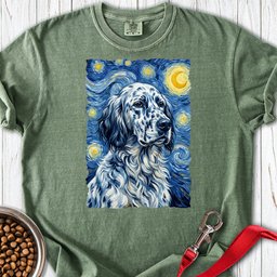 English Setter Van Gogh Premium Tee Gift For Dog Lover