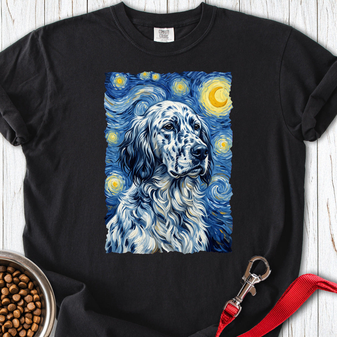 English Setter Van Gogh Premium Tee Gift For Dog Lover