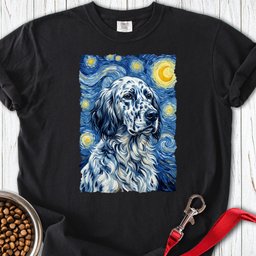 English Setter Van Gogh Premium Tee Gift For Dog Lover