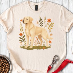 Golden Retriever Flower Boho T Shirt Gift For Dog Lover