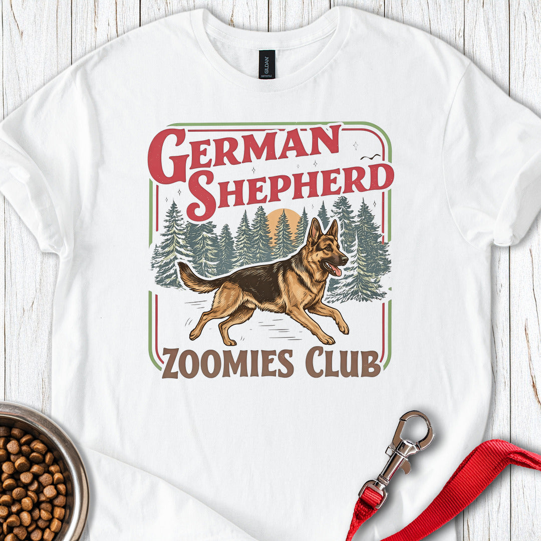 German Shepherd Zoomies T Shirt Gift For Dog Lover