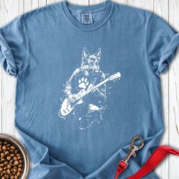 German Shepherd Guitar Premium Tee Gift For Dog Lover