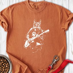 German Shepherd Guitar Premium Tee Gift For Dog Lover