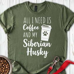 Husky Coffee T Shirt Gift For Dog Lover