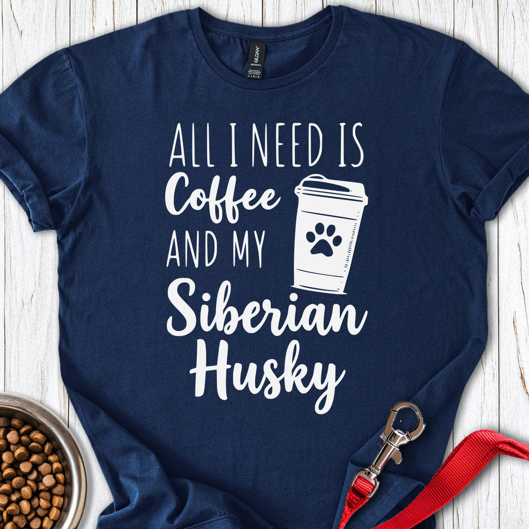 Husky Coffee T Shirt Gift For Dog Lover
