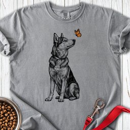 Husky Butterfly Premium Tee Gift For Dog Lover