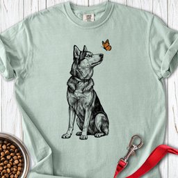 Husky Butterfly Premium Tee Gift For Dog Lover