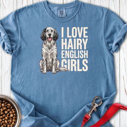 English Setter Hairy Girls Premium Tee Gift For Dog Lover