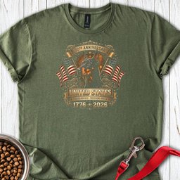 Doberman 250 USA Anniversary T Shirt Gift For Dog Lover