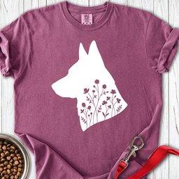 German Shepherd Flowers Premium Tee Gift For Dog Lover