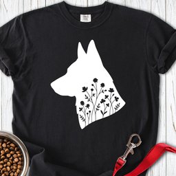 German Shepherd Flowers Premium Tee Gift For Dog Lover