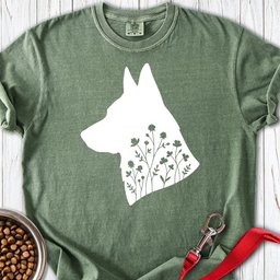 German Shepherd Flowers Premium Tee Gift For Dog Lover
