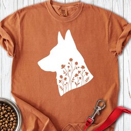German Shepherd Flowers Premium Tee Gift For Dog Lover