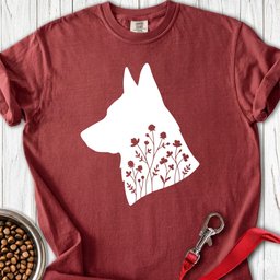 German Shepherd Flowers Premium Tee Gift For Dog Lover