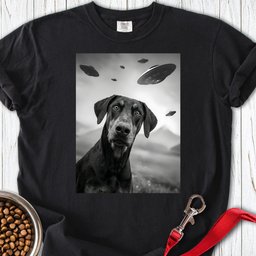 Doberman Pinscher Ufo Premium Tee Gift For Dog Lover