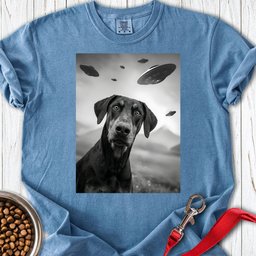 Doberman Pinscher Ufo Premium Tee Gift For Dog Lover