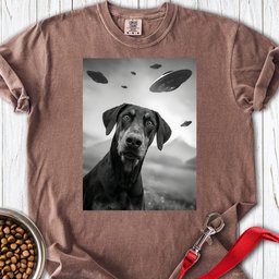 Doberman Pinscher Ufo Premium Tee Gift For Dog Lover
