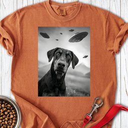 Doberman Pinscher Ufo Premium Tee Gift For Dog Lover
