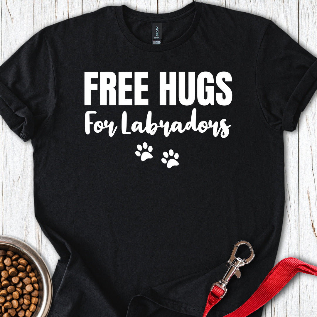 Free Labrador Hugs T Shirt Gift For Dog Lover