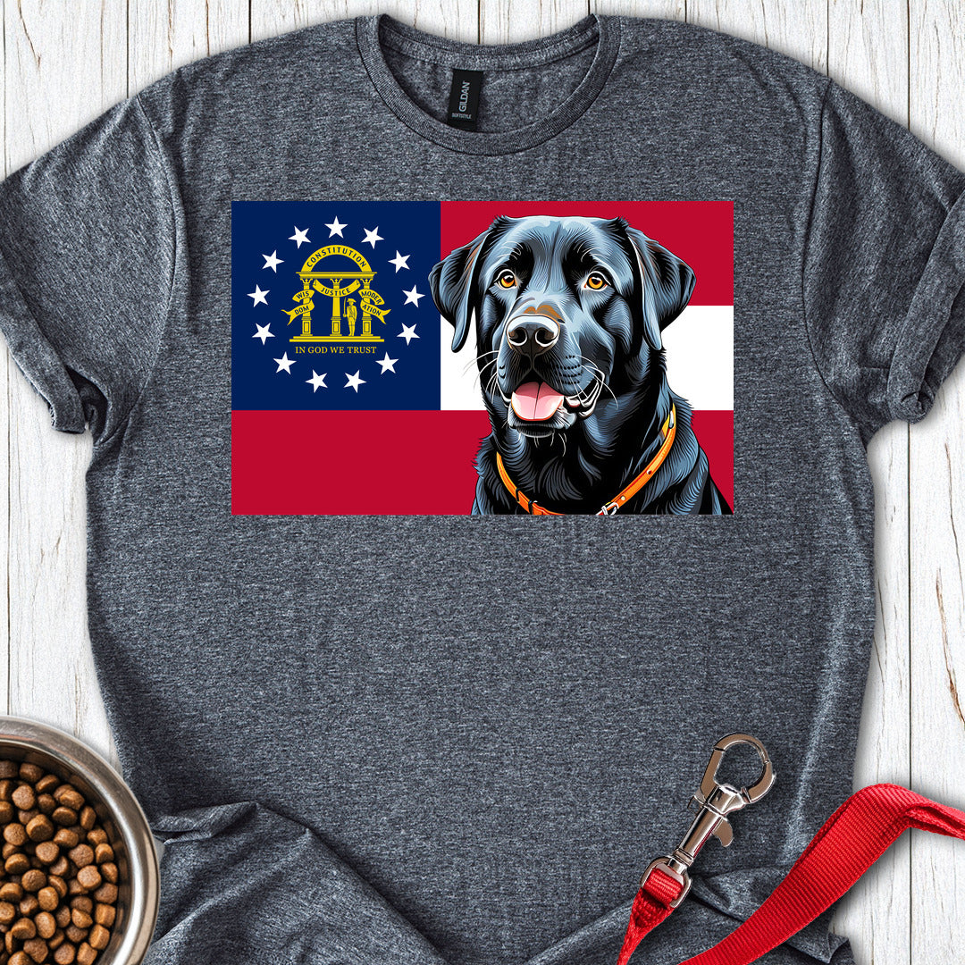 Georgia Black Labrador T Shirt Gift For Dog Lover