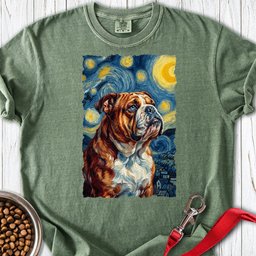 English Bulldog Van Gogh Premium Tee Gift For Dog Lover