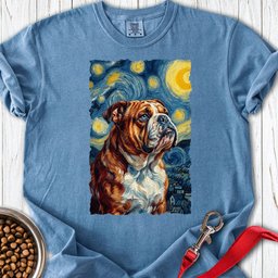 English Bulldog Van Gogh Premium Tee Gift For Dog Lover