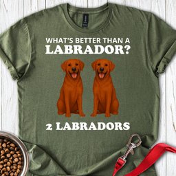 Funny Two Fox Red Labradors T Shirt Gift For Dog Lover
