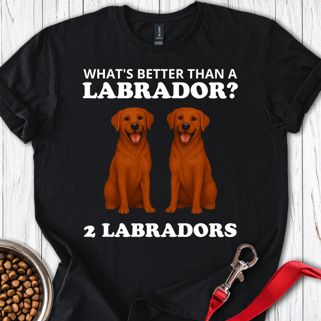 Funny Two Fox Red Labradors T Shirt Gift For Dog Lover