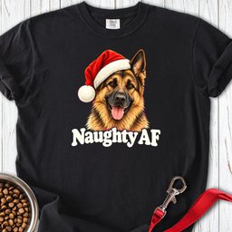 German Shepherd Christmas Naughty Premium Tee Gift For Dog Lover