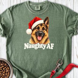 German Shepherd Christmas Naughty Premium Tee Gift For Dog Lover