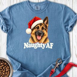 German Shepherd Christmas Naughty Premium Tee Gift For Dog Lover