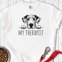 Harlequin Great Dane My Therapist Premium Tee Gift For Dog Lover