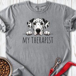 Harlequin Great Dane My Therapist Premium Tee Gift For Dog Lover