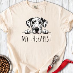 Harlequin Great Dane My Therapist Premium Tee Gift For Dog Lover