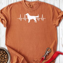 Flat Coated Retriever Heartbeat Premium Tee Gift For Dog Lover
