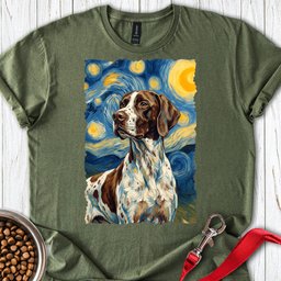 English Pointer Van Gogh T Shirt Gift For Dog Lover