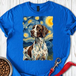 English Pointer Van Gogh T Shirt Gift For Dog Lover