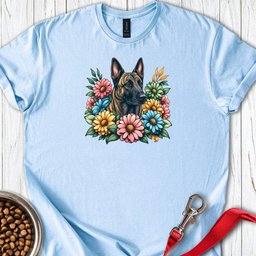 Dutch Shepherd Floral T Shirt Gift For Dog Lover