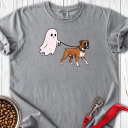 Halloween Ghost Boxer Premium Tee Gift For Dog Lover