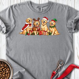 Golden Retrievers Group Christmas Premium Tee Gift For Dog Lover