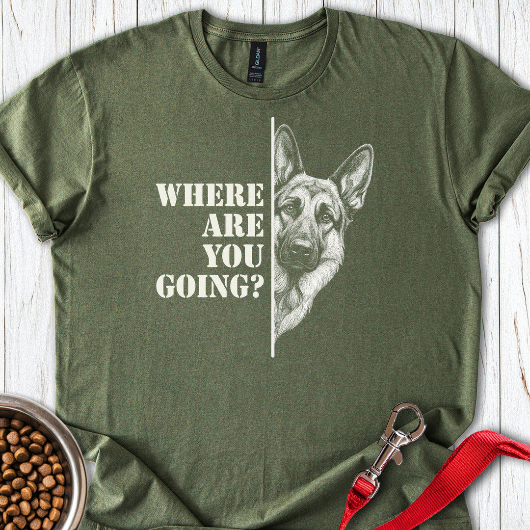 German Shepherd Following T Shirt Gift For Dog Lover