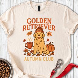 Golden Retriever Autumn T Shirt Gift For Dog Lover