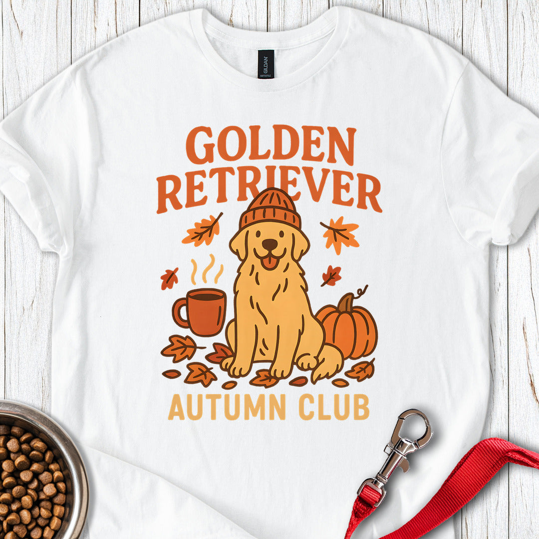Golden Retriever Autumn T Shirt Gift For Dog Lover