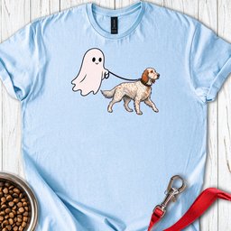 English Setter Ghost Walk T Shirt Gift For Dog Lover