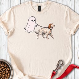 English Setter Ghost Walk T Shirt Gift For Dog Lover