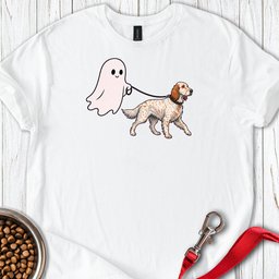 English Setter Ghost Walk T Shirt Gift For Dog Lover