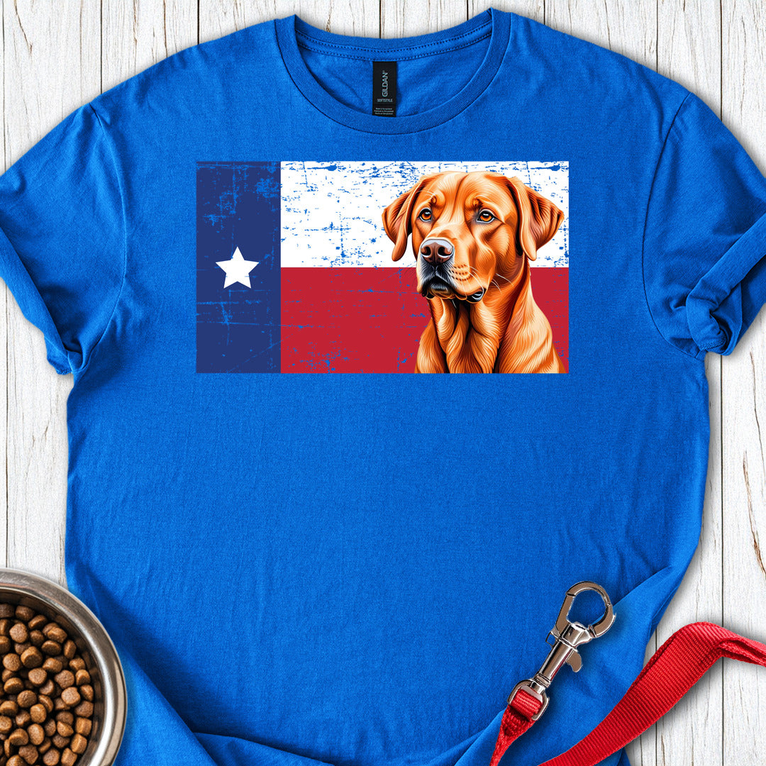 Fox Red Labrador Texas Flag T Shirt Gift For Dog Lover